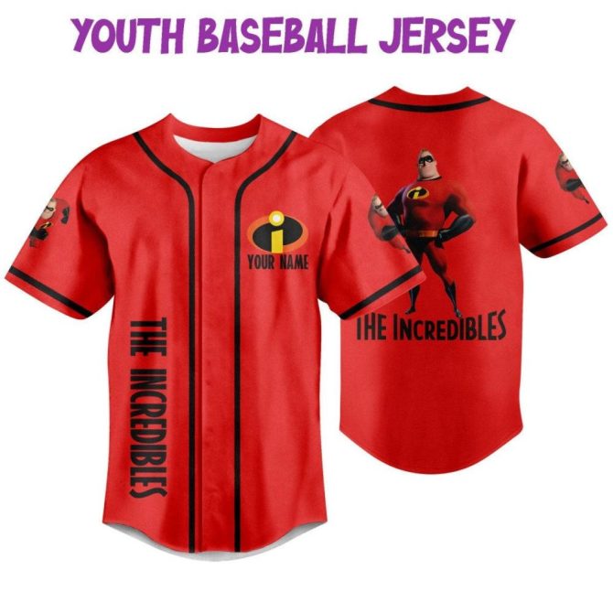 Custom Incredibles Baseball Jersey For Kids/Youth/Adults - Add Your Name & Number! - Image 6