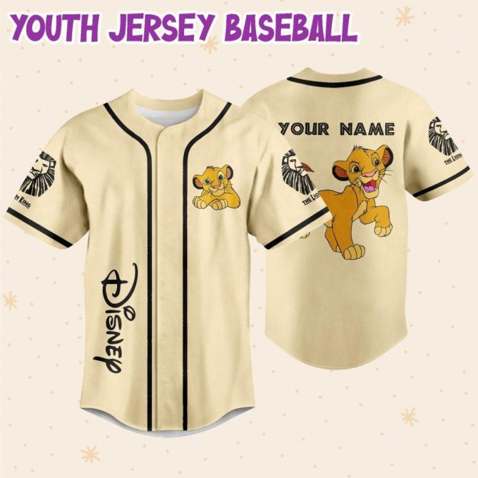 Customizable Lion King Baseball Jersey For Kids & Adults - Add Name/Number! - Image 5