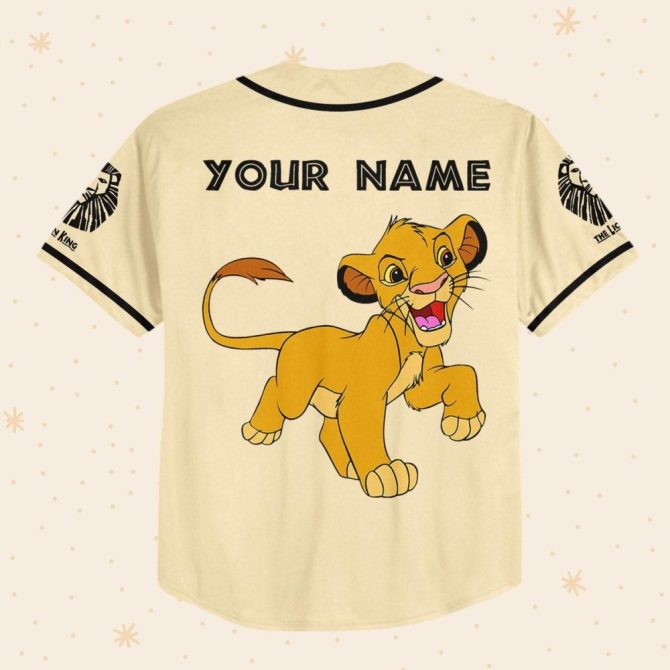 Customizable Lion King Baseball Jersey For Kids & Adults - Add Name/Number! - Image 3