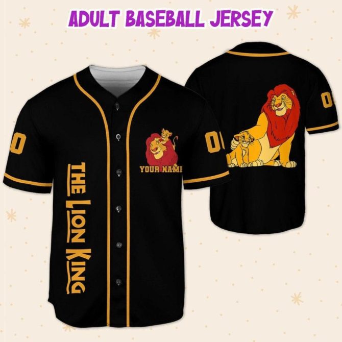 Custom Lion King Baseball Jersey - Personalized Kids/Youth/Adult Sizes Available - Image 6