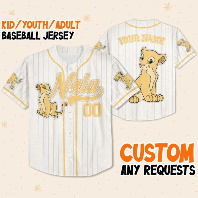 Custom Lion Baseball Jersey For Kids/Youth/Adults - Personalized Name Options!