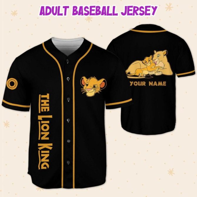 Custom Lion King Baseball Jersey For Kids/Youth/Adults – Personalized & Stylish! - Image 6
