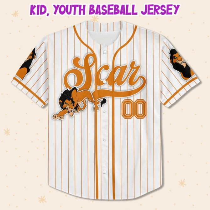 Custom Scar Baseball Jersey - Kids/Youth/Adult Sizes - Add Your Name! - Image 3
