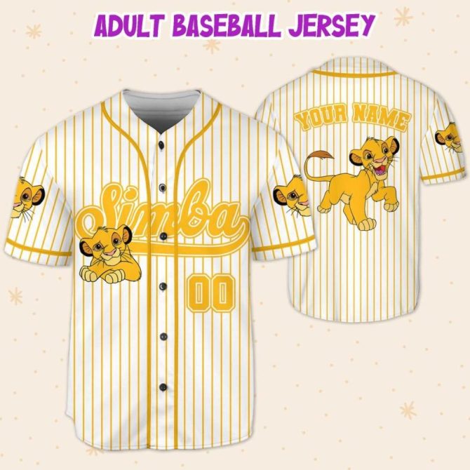 Custom Simba Baseball Jersey For Kids/Youth/Adults - Personalized Name & Number - Image 6