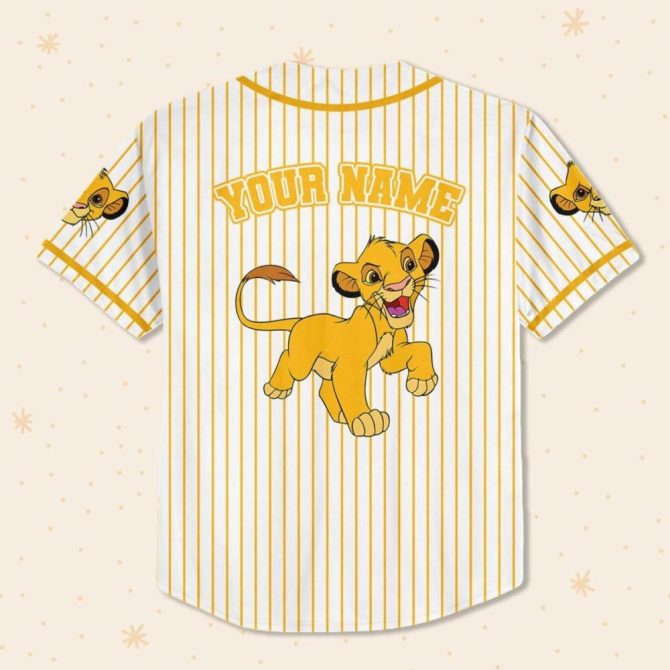 Custom Simba Baseball Jersey For Kids/Youth/Adults - Personalized Name & Number - Image 4