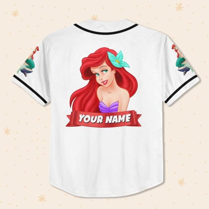Custom Mermaid Baseball Jersey For Kids/Youth/Adults – Personalize With Your Name! - Image 4