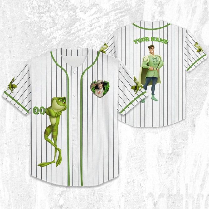 Customizable Frog Prince Baseball Jersey - Kids/Youth/Adult Sizes, Personalized Name - Image 3