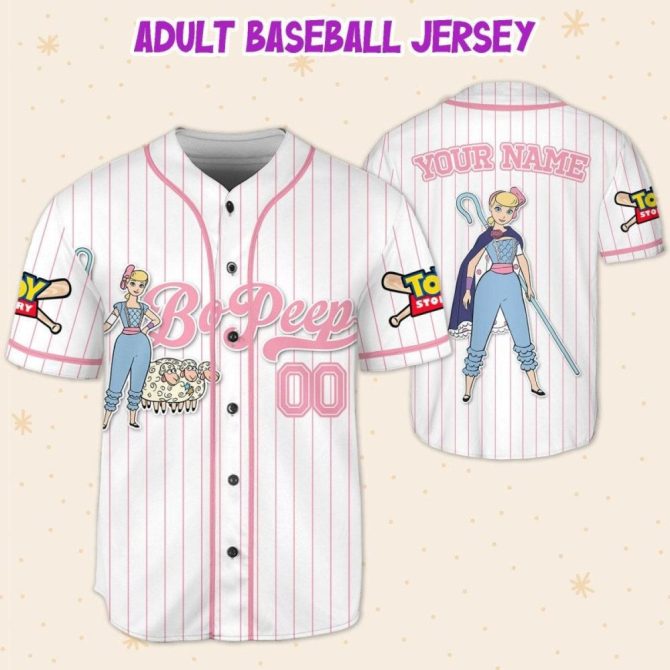 Custom Bo Peep Baseball Jersey For Kids/Youth/Adults - Personalize Yours! - Image 6