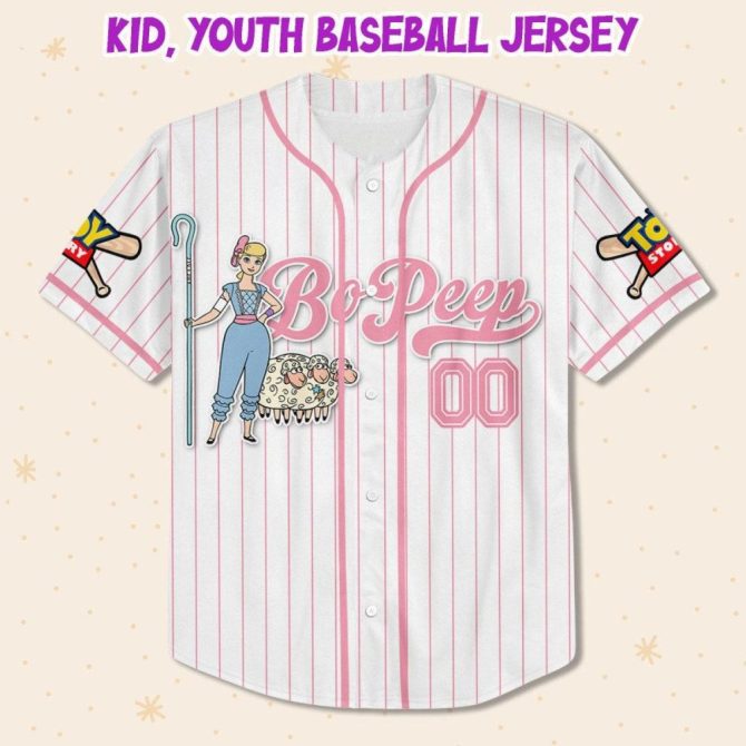 Custom Bo Peep Baseball Jersey For Kids/Youth/Adults - Personalize Yours! - Image 3