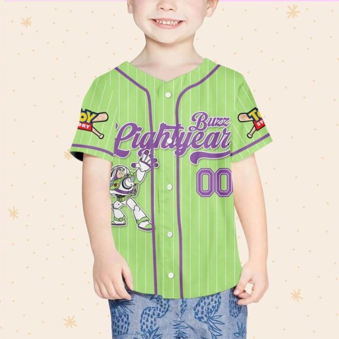 Custom Buzz Lightyear Baseball Jersey - Kids/Youth/Adult - Personalize With Your Name! - Image 5