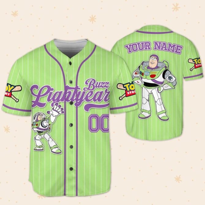 Custom Buzz Lightyear Baseball Jersey - Kids/Youth/Adult - Personalize With Your Name! - Image 6