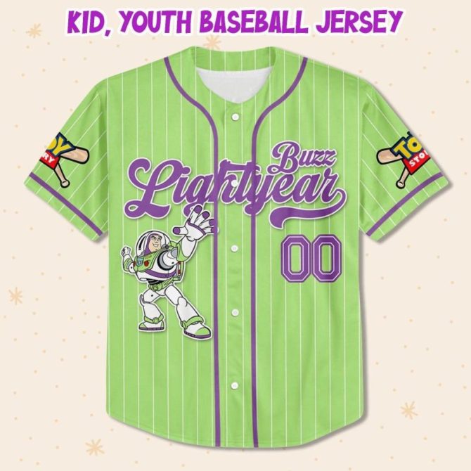 Custom Buzz Lightyear Baseball Jersey - Kids/Youth/Adult - Personalize With Your Name! - Image 3