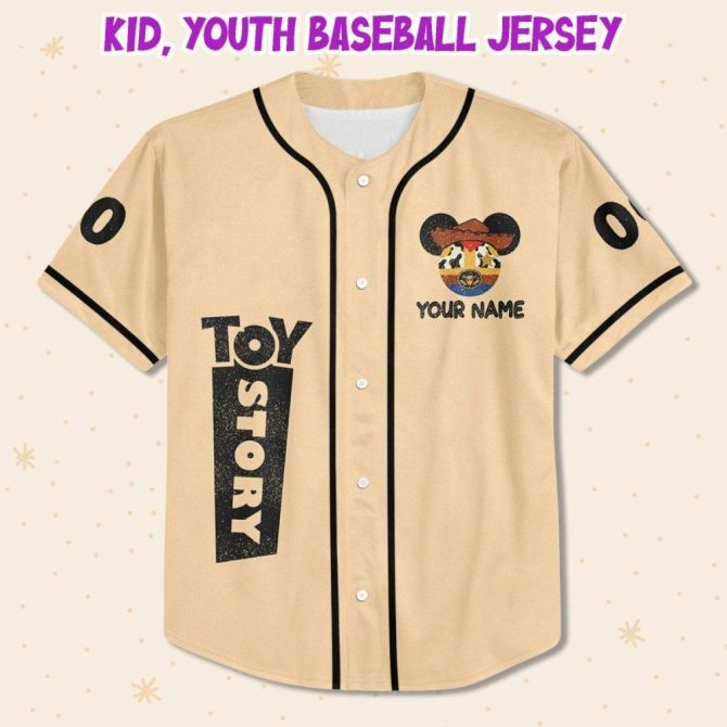 Toy Story Custom Baseball Jersey - Kids/Youth/Adult Sizes - Personalize Your Own! - Image 3