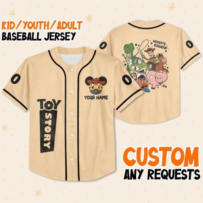 Toy Story Custom Baseball Jersey - Kids/Youth/Adult Sizes - Personalize Your Own!