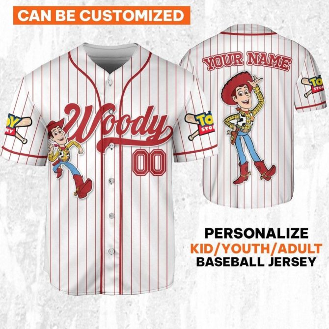 Custom Toy Story Baseball Jersey - Personalize With Your Name - Kids/Youth/Adult Sizes Available! - Image 3