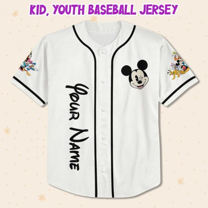 Custom Name Baseball Jersey - Kids/Youth/Adult - Disney Themed - Perfect For Family Trips! - Image 3