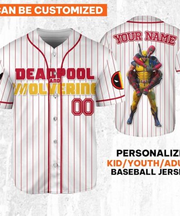 Custom Deadpool & Wolverine Baseball Jersey - Personalized For Kids/Adults