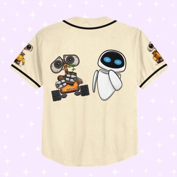 Custom Wall-E Baseball Jersey For Kids/Youth/Adults - Personalize Name & Number - Image 4