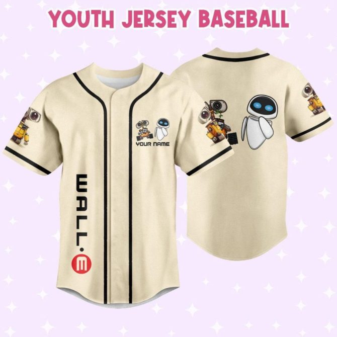Custom Wall-E Baseball Jersey For Kids/Youth/Adults - Personalize Name & Number - Image 6
