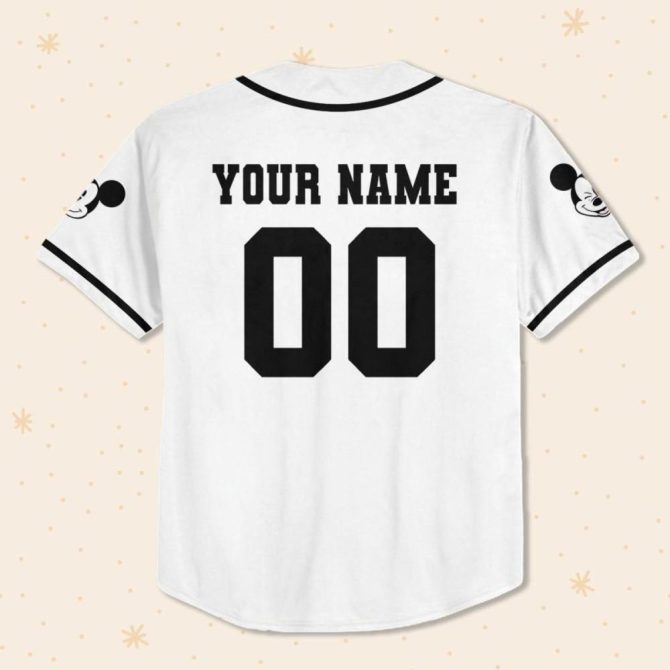 Custom Disney Baseball Jersey – Personalized Mickey Design For Kids/Adults - Image 4