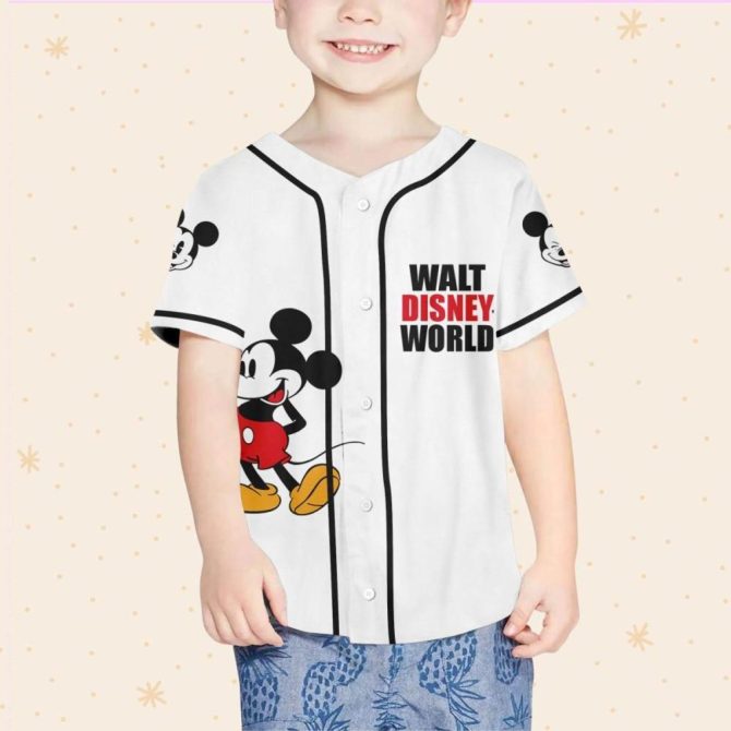 Custom Disney Baseball Jersey – Personalized Mickey Design For Kids/Adults - Image 5