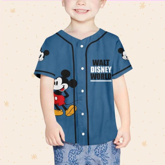 Custom Disney Baseball Jersey - Personalized Mickey Design For Kids/Youth/Adults - Image 5