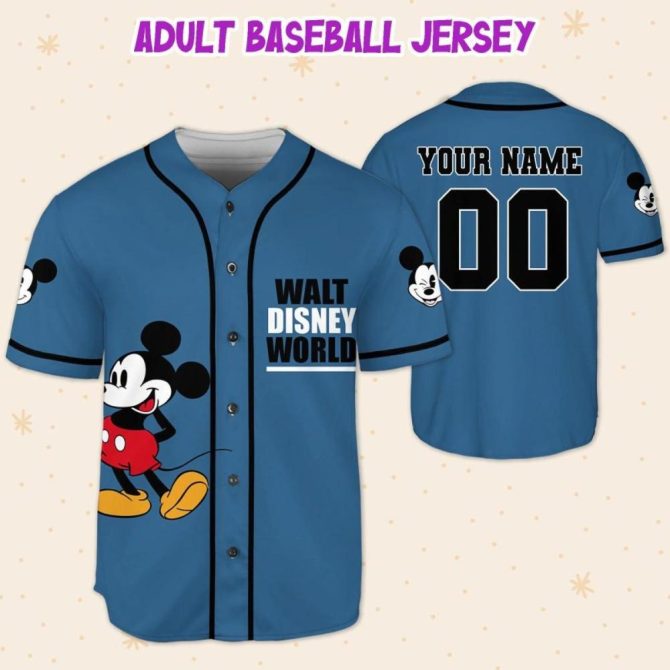 Custom Disney Baseball Jersey - Personalized Mickey Design For Kids/Youth/Adults - Image 6