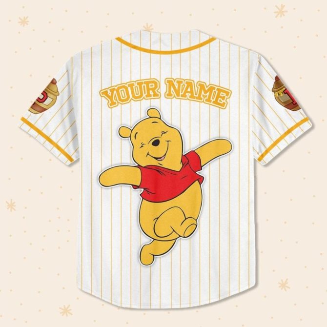 Custom Winnie The Pooh Baseball Jersey - Kids/Youth/Adult Sizes - Personalize With Your Name! - Image 4