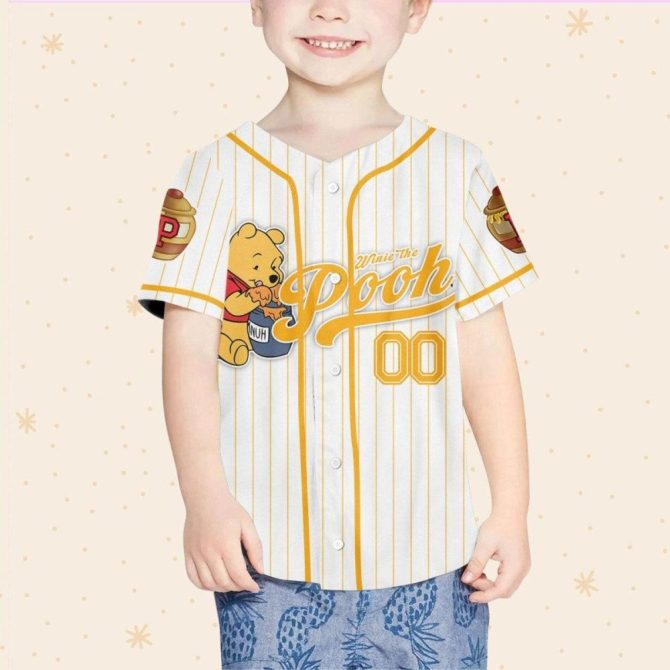 Custom Winnie The Pooh Baseball Jersey - Kids/Youth/Adult Sizes - Personalize With Your Name! - Image 5