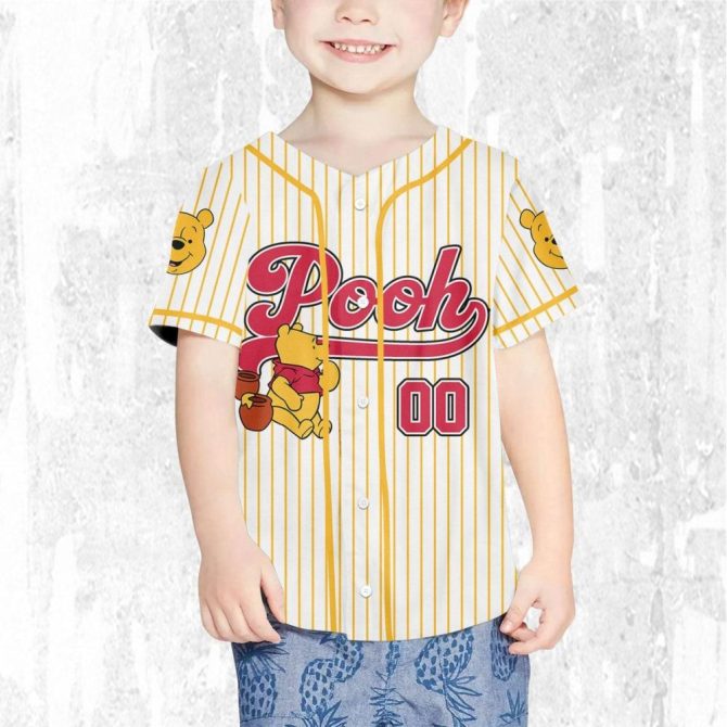 Customize Your Own Pooh Baseball Jersey - Kids/Youth/Adult Sizes Available! - Image 8