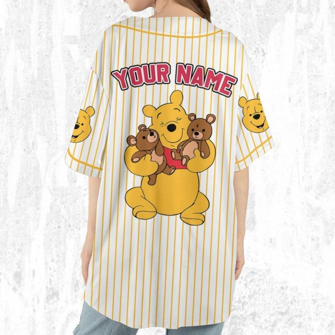 Customize Your Own Pooh Baseball Jersey - Kids/Youth/Adult Sizes Available! - Image 7