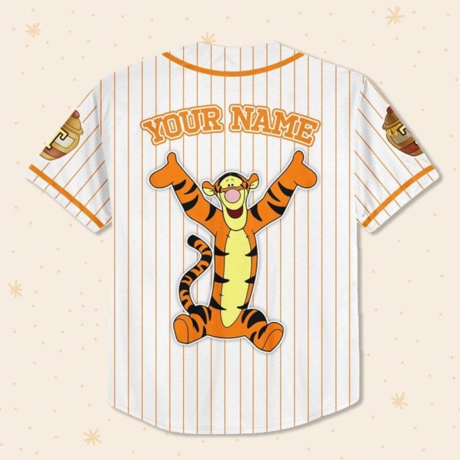 Custom Tigger Baseball Jersey For Kids/Youth/Adults - Personalize With Any Name! - Image 4
