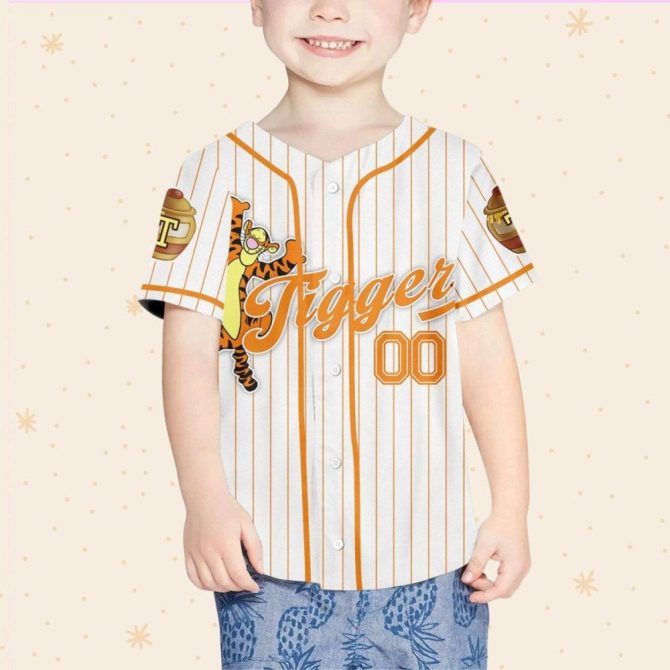 Custom Tigger Baseball Jersey For Kids/Youth/Adults - Personalize With Any Name! - Image 5