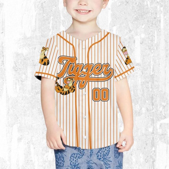 Customizable Tigger Baseball Jersey For Kids/Youth/Adults - Personalize With Your Name! - Image 8