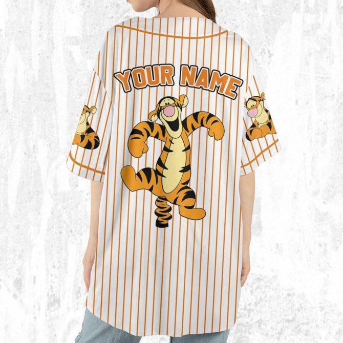 Customizable Tigger Baseball Jersey For Kids/Youth/Adults - Personalize With Your Name! - Image 7