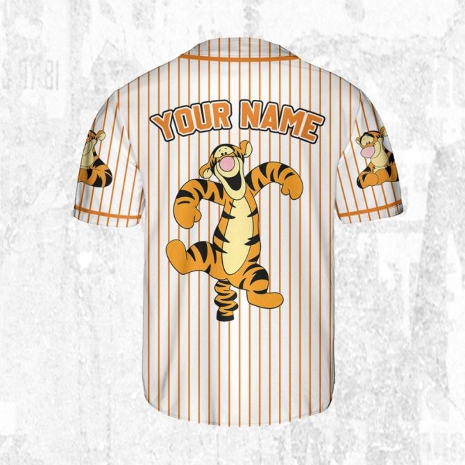 Customizable Tigger Baseball Jersey For Kids/Youth/Adults - Personalize With Your Name! - Image 5