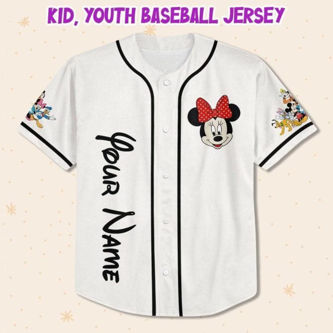 Custom Disney Baseball Jersey - Personalized Kids/Youth/Adult Sizes - Perfect For Theme Park Trips! - Image 3