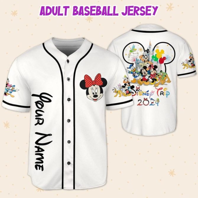 Custom Disney Baseball Jersey - Personalized Kids/Youth/Adult Sizes - Perfect For Theme Park Trips! - Image 6