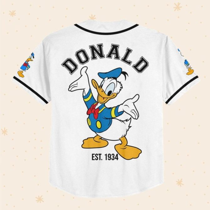 Custom Disney Donald Duck Baseball Jersey For Kids/Adults - Add Your Name & Number - Image 4
