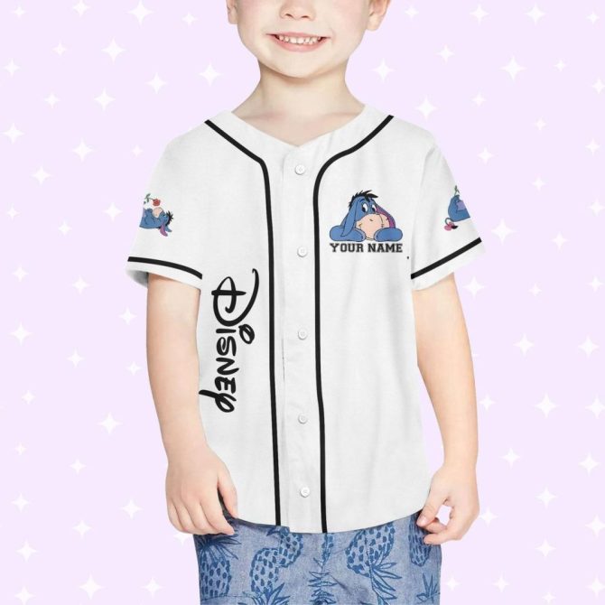Custom Disney Eeyore Baseball Jersey - Kids/Youth/Adult - Personalize Name & Number - Image 5