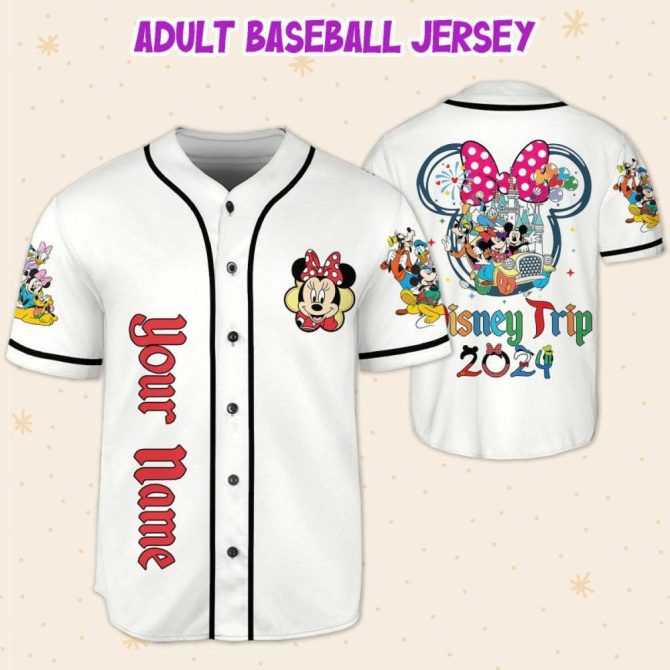 Custom Disney Baseball Jersey For Kids/Adults – Personalized Trip 2024 Design - Image 6