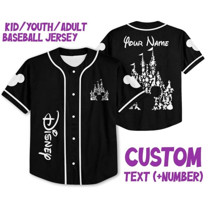Custom Disney Baseball Jersey - Personalized Name & Number For Kids/Youth/Adults - Image 2