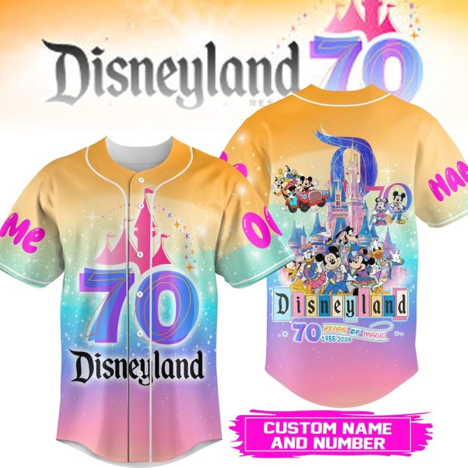 Custom Disneyland 70Th Anniversary Jersey – Personalize With Name & Number
