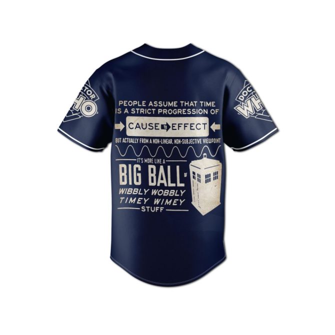 Doctor Who Timey Wimey Baseball Jersey - Unique Gallifrey Whiskey Design, Perfect For Fans! - Image 2