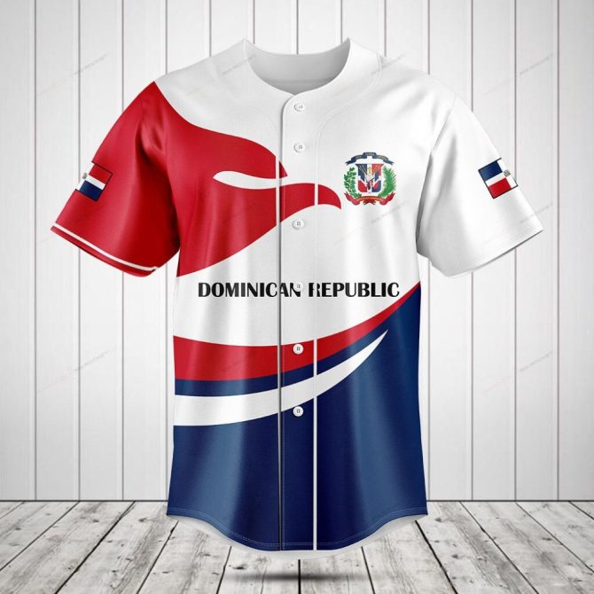 Dominican Republic Baseball Jersey - Patriotic Flag Design, Unisex Sportswear Top