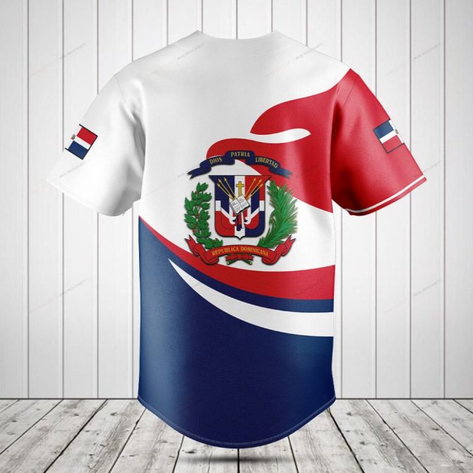 Dominican Republic Baseball Jersey - Patriotic Flag Design, Unisex Sportswear Top - Image 2