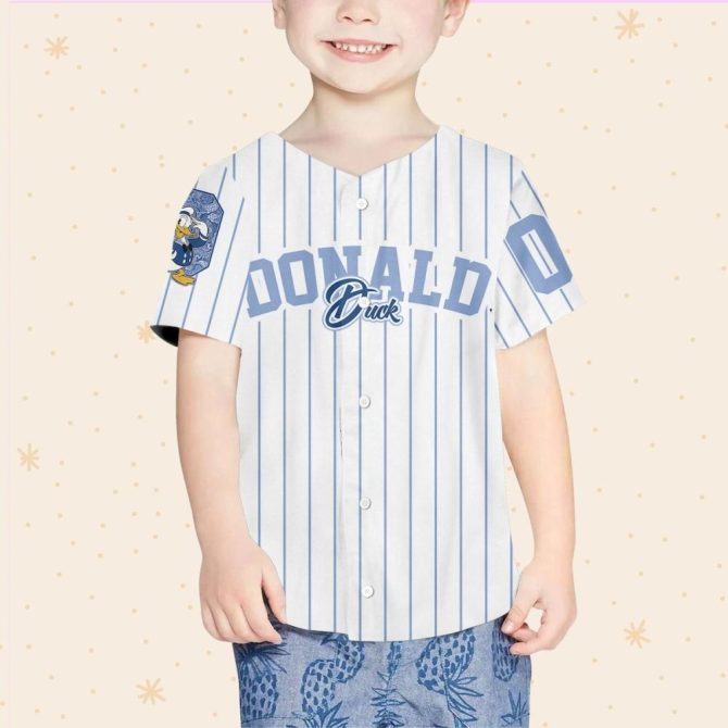 Customizable Donald Duck Baseball Jersey For Kids/Youth/Adults - Personalize Your Style! - Image 5