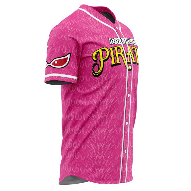 Vibrant Pink Pirate Baseball Jersey – Anime-Inspired, Unique Design, Unisex - Image 2