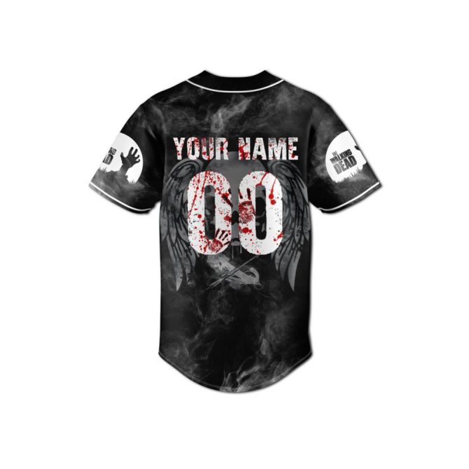 Custom Zombie Baseball Jersey - Don'T Open Dead Inside - Personalize Name & Number - Image 2