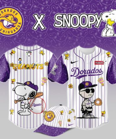 Exclusive Dorados X Snoopy Baseball Jersey & Cap Set – Limited Edition Peanuts Design